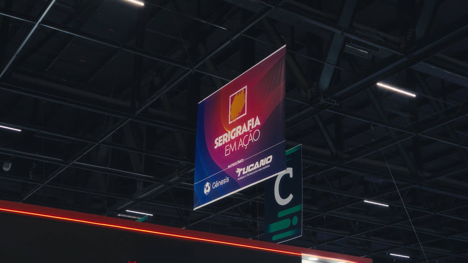 Sinalização do Serigrafia em Ação, da Gênesis, na FuturePrint 2026